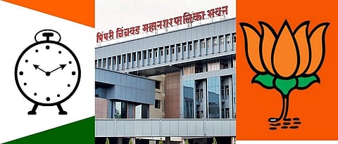 bjp and ncp in Pimpri-Chinchwad Municipal Corporation election