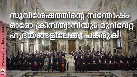സുവിശേഷത്തിന്റെ സന്തോഷം ഓരോ ക്രിസ്ത്യാനിയും മുറിവേറ്റ ഹൃദയങ്ങളിലേക്കു പകരുക
