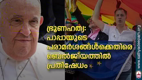 ഭ്രൂണഹത്യ: പാപ്പായുടെ പരാമര്ശങ്ങള്ക്കെതിരെ ബെല്ജിയത്തില് പ്രതിഷേധം