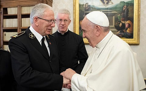 സാല്വേഷന് ആര്മി നേതാക്കള് മാര്പാപ്പയെ സന്ദര്ശിച്ചു