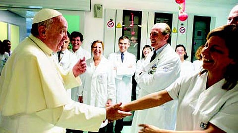 നഴ്സുമാര്ക്കു വേണ്ടി മാര്പാപ്പയുടെ പ്രാര്ത്ഥന