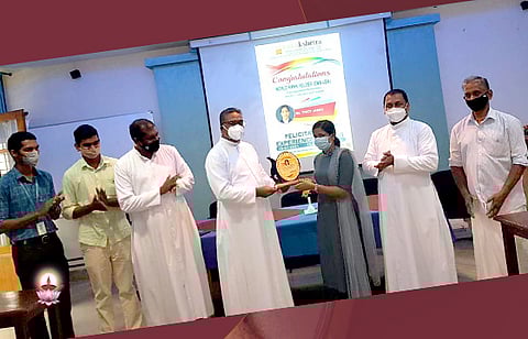 യുവക്ഷേത്ര കോളേജിൽ സി.എം.എ യു എസ് എ ലോകോത്തര റാങ്ക് ജേതാവിനെ ആദരിച്ചു