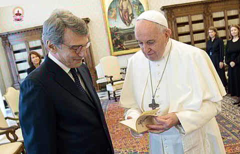 യൂറോപ്യന് പാര്ലിമെന്റ് അദ്ധ്യക്ഷന് മാര്പാപ്പയെ സന്ദര്ശിച്ചു