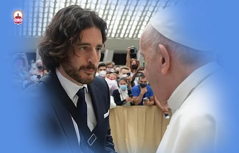 യേശുവിന്റെ വേഷമിടുന്ന നടന് മാര്പാപ്പയെ സന്ദര്ശിച്ചു