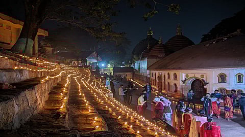 Kamakhya Temple lights up with 1 lakh earthen lamps on ‘Pran Pratishtha’ ceremony of Shri Ram Lalla