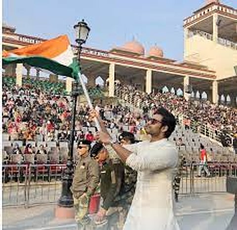 Actor Varun Tej launches ‘Vande Mataram’ song at Wagah Border in Amritsar