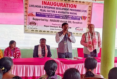National Bank for Agriculture and Rural Development (NABARD), Assam Regional Office, Guwahati organized a training on Agarbati making in Hojai