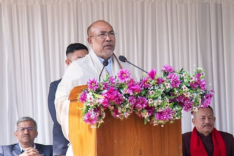 Manipur: Chief Minister Urges Unity Amidst State's Struggles, Flags off Imphal Ring Road Project