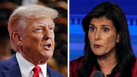 Former US president Donald Trump secures narrow lead over Nikki Haley