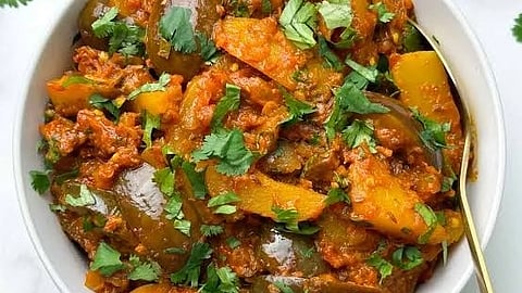 Potatoes with Eggplant dish