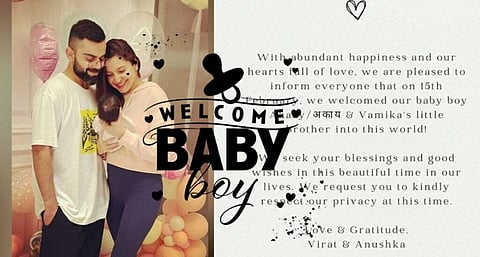 Star couple Anushka Sharma-Virat Kohli blessed with a baby boy