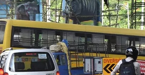 Traffic diversions for new flyover construction in Guwahati