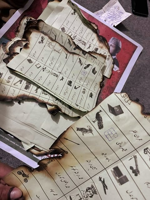 Burned ballots