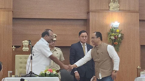 Tripura: TIPRA Motha Leaders Animesh Debbarma, Brishaketu Debbarma sworn in as Cabinet ministers
