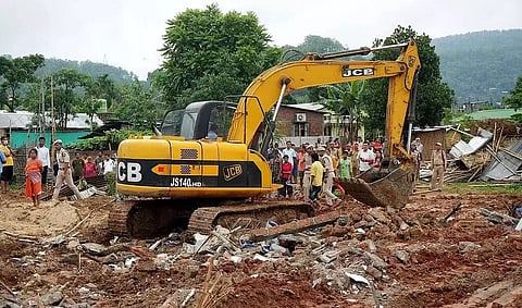 Protests by people evicted from Silsako Beel in Guwahati city