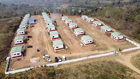 N C Hills Autonomous Council Chief Executive Member Debolal Gorlosa inaugurates houses under MoS