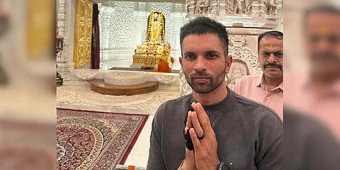 South Africa cricketer Keshav Maharaj visits Ram Mandir in Ayodhya to seek blessings