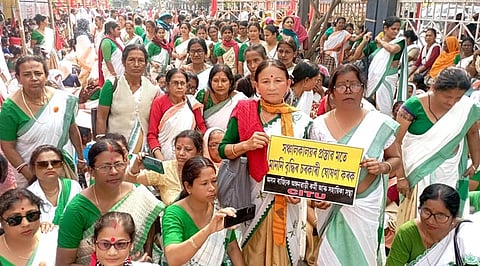 Anganwadi workers of Assam suspend agitation in state