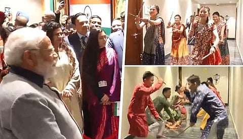 Special welcome for Prime Minister Narendra Modi in Bhutan, youngsters perform garba