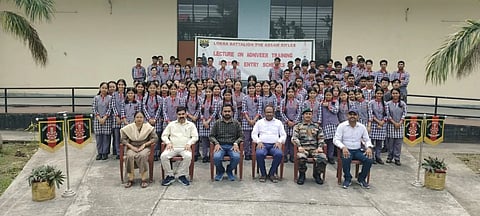 Assam Rifles organises lecture on Agniveer training in Lokra
