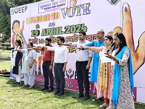 Tinsukia district emerges as winner in voter pledge breaking record