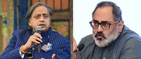 Union minister Rajeev Chandrasekhar slams Shashi Tharoor’s allegation of buying votes, initiates legal action