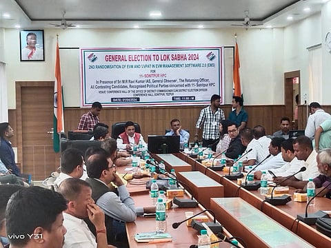 Assam: 2nd randomization of EVM and VVPAT conducted in Sonitpur