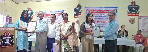 Doomdooma Shatadal Sakha Sahitya Sabha felicitated meritorious students of HSLC Examination, 2024