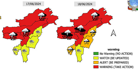 Assam: IMD sounds ‘Red Alert’, rainfall warning till June 20