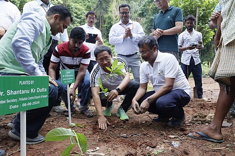 Assam: Tree plantation drive organized by Guwahati Refinery and PCBA