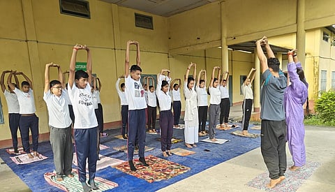 BHB College celebrates 10th International Day of Yoga