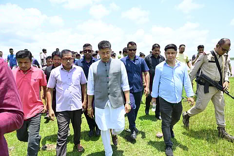 Water Resources Minister visits erosion-affected areas of Lakhimpur