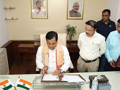 Union Minister Sarbananda Sonowal takes charge as Ministry of Ports, Shipping & Waterways