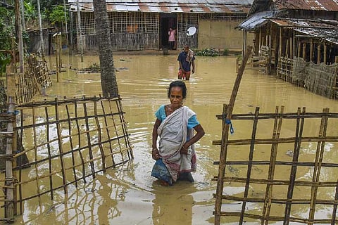 Assam: Flood Situation Worsens in Nagaon District, Over 100 Villages Affected