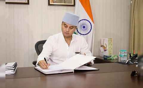 New Delhi: Will serve people, says Jyotiraditya M Scindia after taking charge as DoNER Minister
