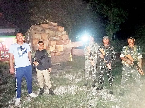 Assam: SSB Seizes Smuggled Timber Worth Rs. 23 Lakhs in Operations Near Indo-Bhutan Border on World Environment Day