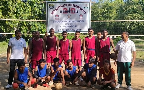 Mizoram: Assam Rifles conducted friendly volleyball match at Lungpuk-III village
