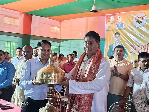 MP Pradan Baruah Felicitated in Lakhimpur After Third Consecutive Victory in 18th Lok Sabha Polls