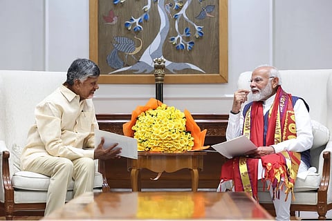 Andhra Pradesh Chief Minister N. Chandrababu Naidu meets PM, seeks financial handholding amid ‘scarcity of resources’