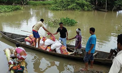 Sootea MLA Padma Hazarika Assists Flood Victims, Distributes Relief in Greater Naduar Area