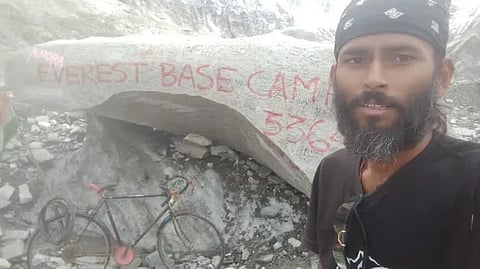 Third Indian Cyclist To Reach Everest Base Camp