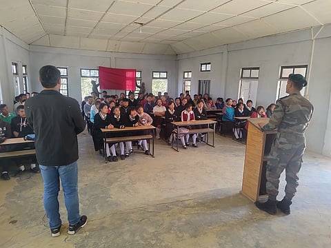 Assam Rifles conducts Lecture on Psychological effect of Drugs and Tobacco at Farkawn