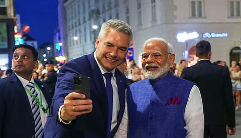 Mention of PM Modi on Austrian Chancellor Karl Nehammer’s timeline spikes latter’s social media traction