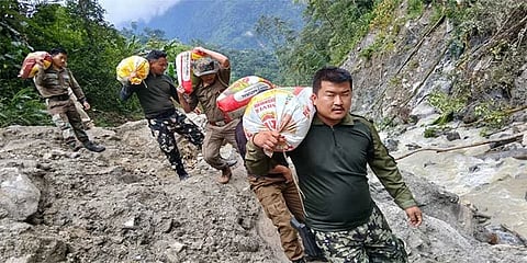 Arunachal Chief Minister Pema Khandu lauds police for ensuring essential supplies to landslide-affected villages