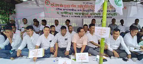 All Assam Muttock Yuba Chatra Parishad Stages Sit-In Protest in Dibrugarh Demanding ST Status for Muttock Community
