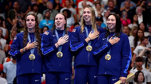 US break World Record to win women’s 4x100m medley relay at Paris Olympics