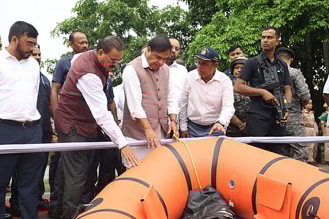 Assam CM Himanta Biswa Sarma Hands Over Rubber Boats To Forest Protection Force