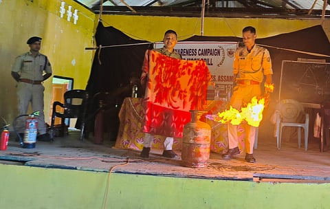 Mock Drills Conducted at Deoraja People’s Higher Secondary School Led by Amguri Fire Station Officer