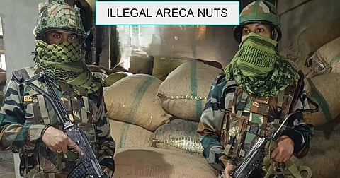 Mizoram: Assam Rifles and Customs Preventive Force Seized Illegal Areca Nuts in Champhai