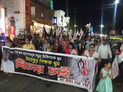 Students’ organizations protest killing of Kolkata doctor, Tripura teacher